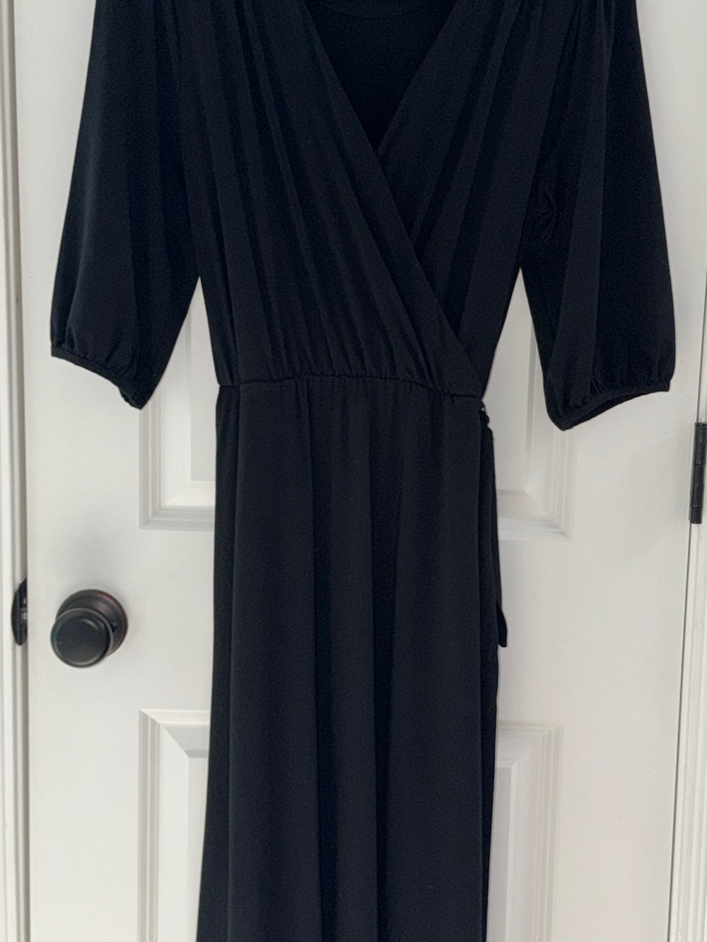 Draper James RSVP Black Wrap Style Dress Size Small